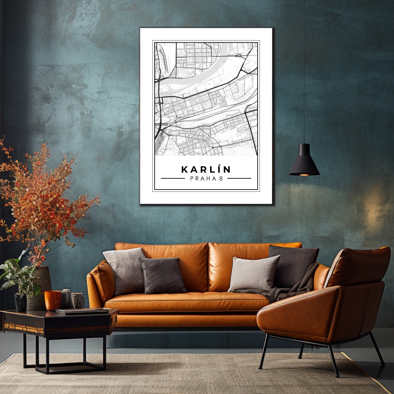 Minimalistická mapa vašeho města