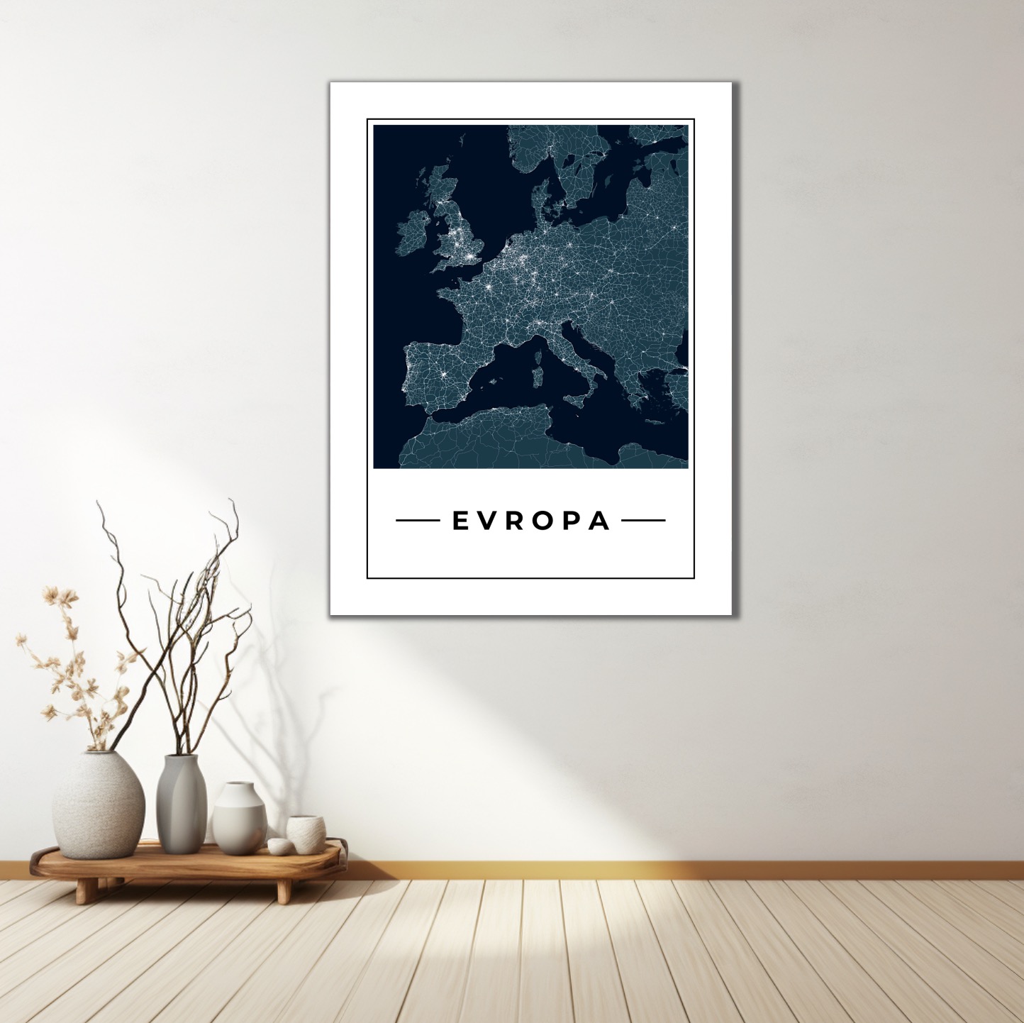 Minimalistická mapa - EVROPA