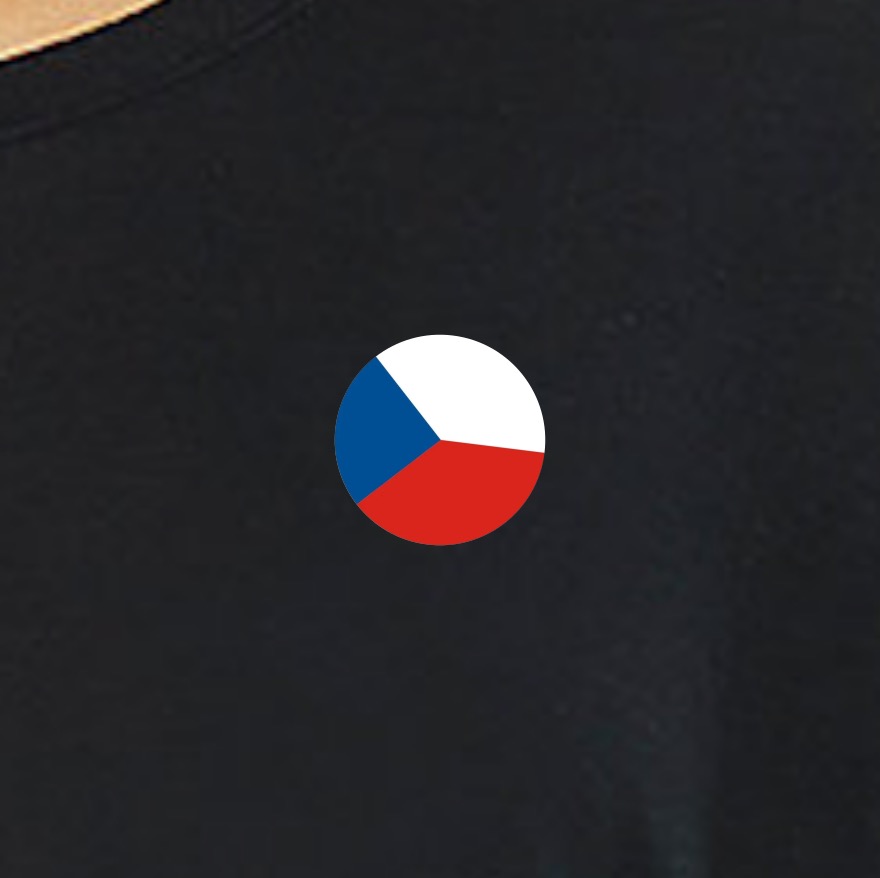Dřevěná brož - Vlajka České republiky