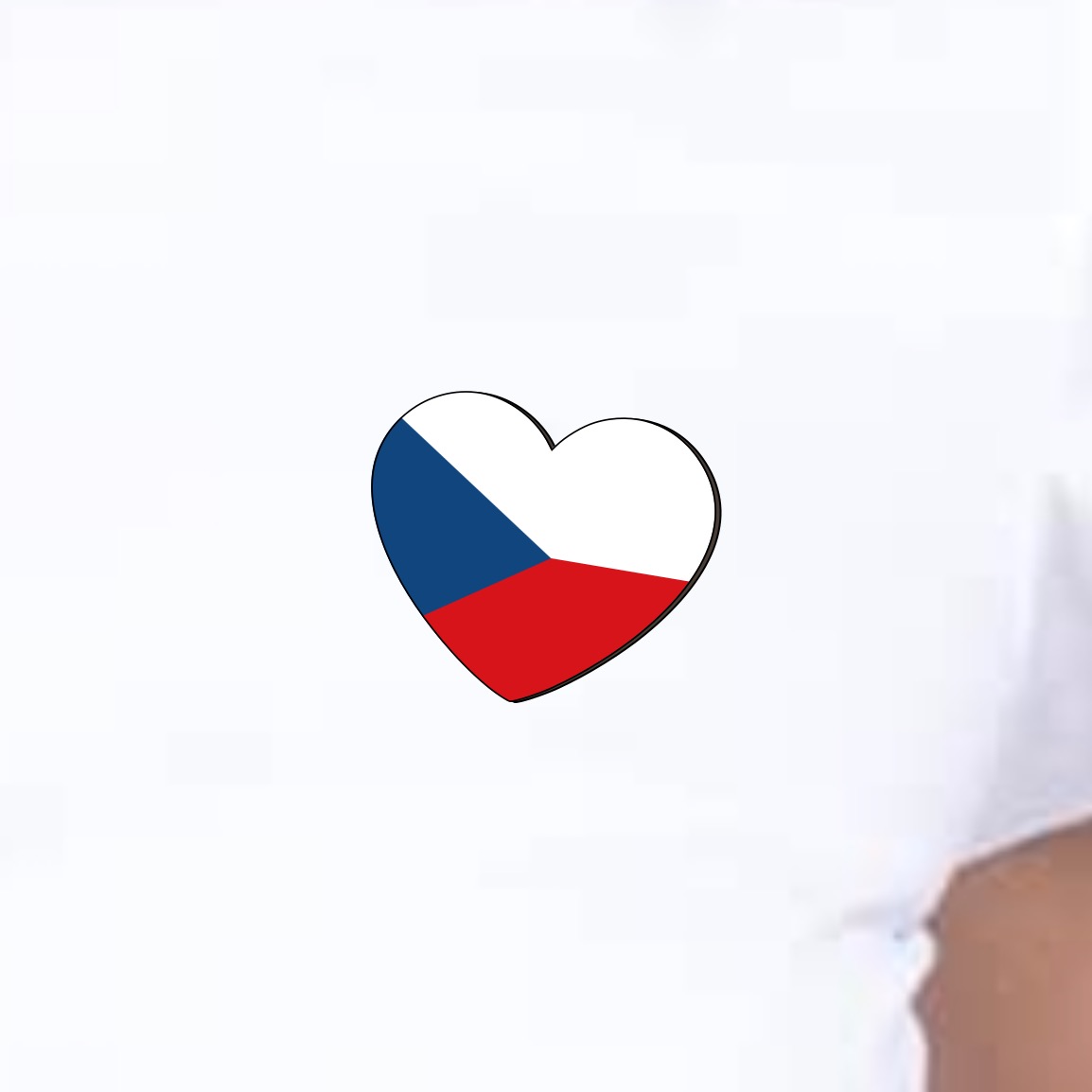 Dřevěná brož - Vlajka České republiky