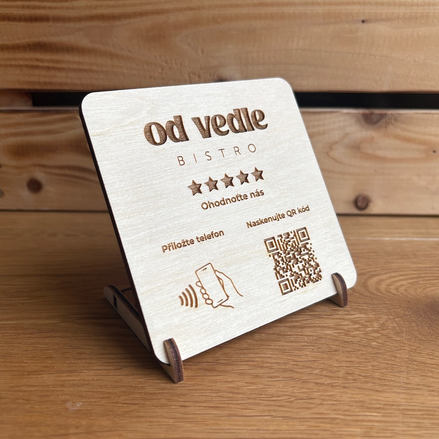 Stojánek na NFC / QR destičku