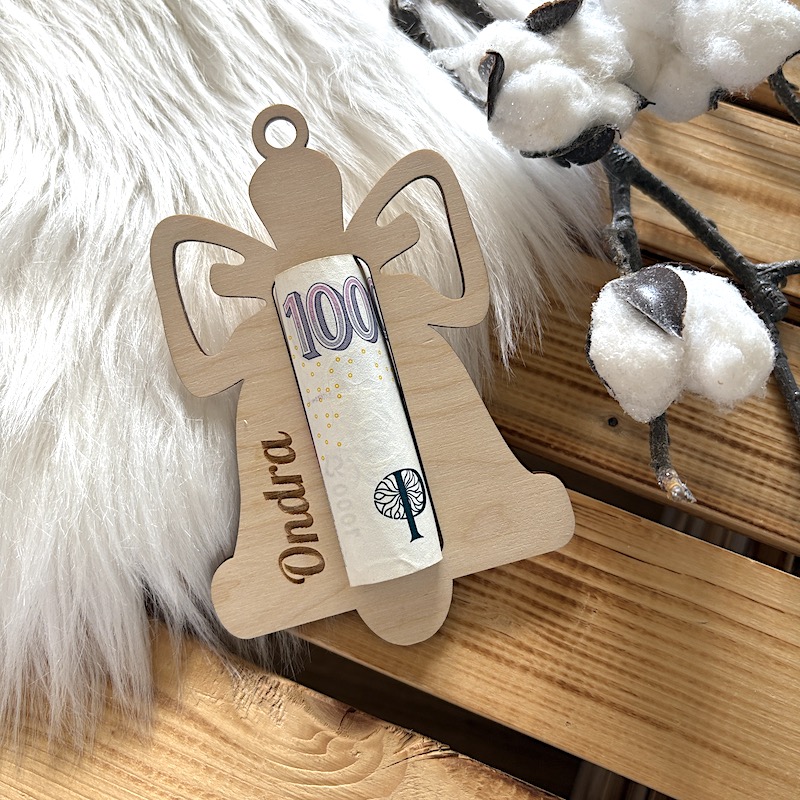 Vánoční ozdoby na peníze