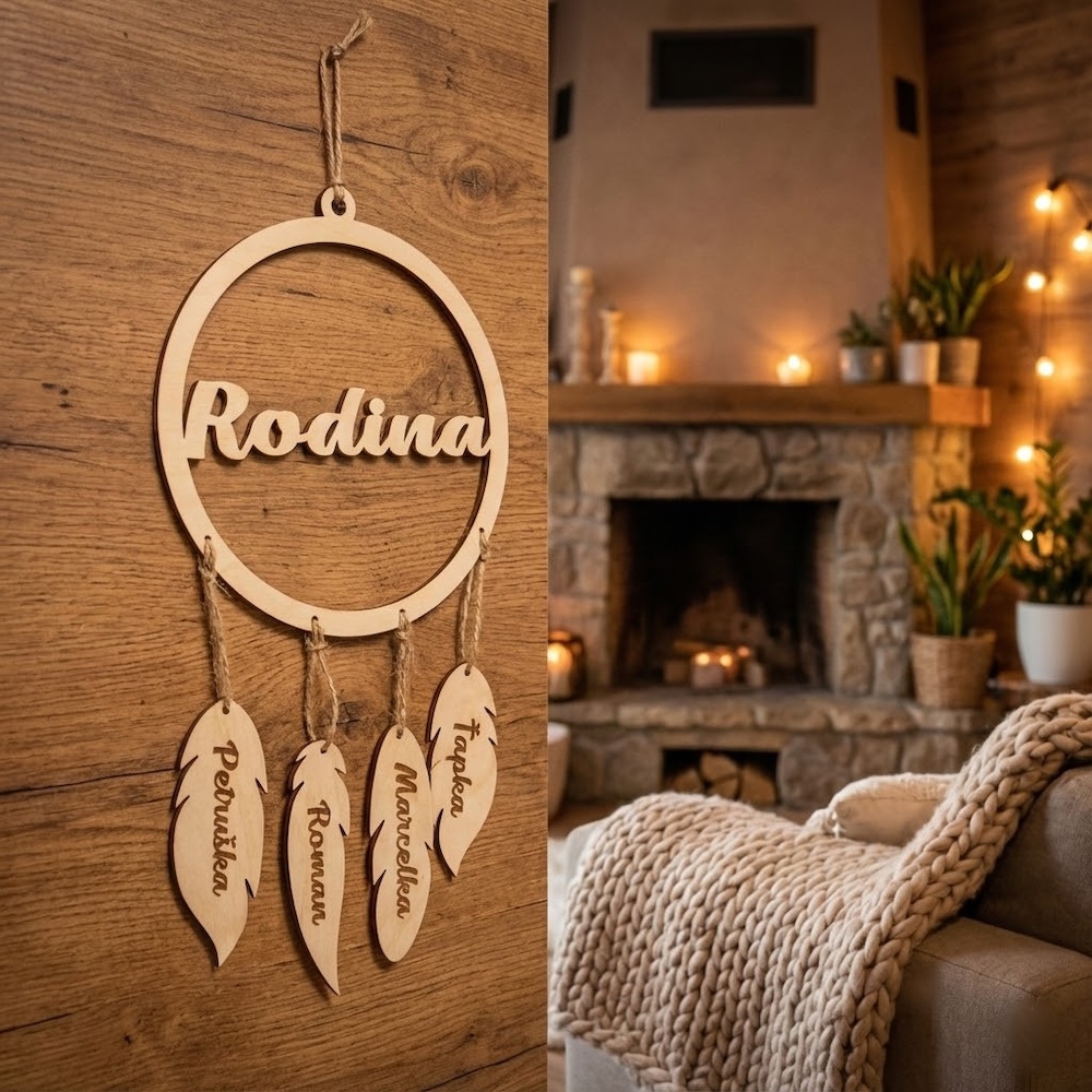 Dřevěný lapač snů - Rodina