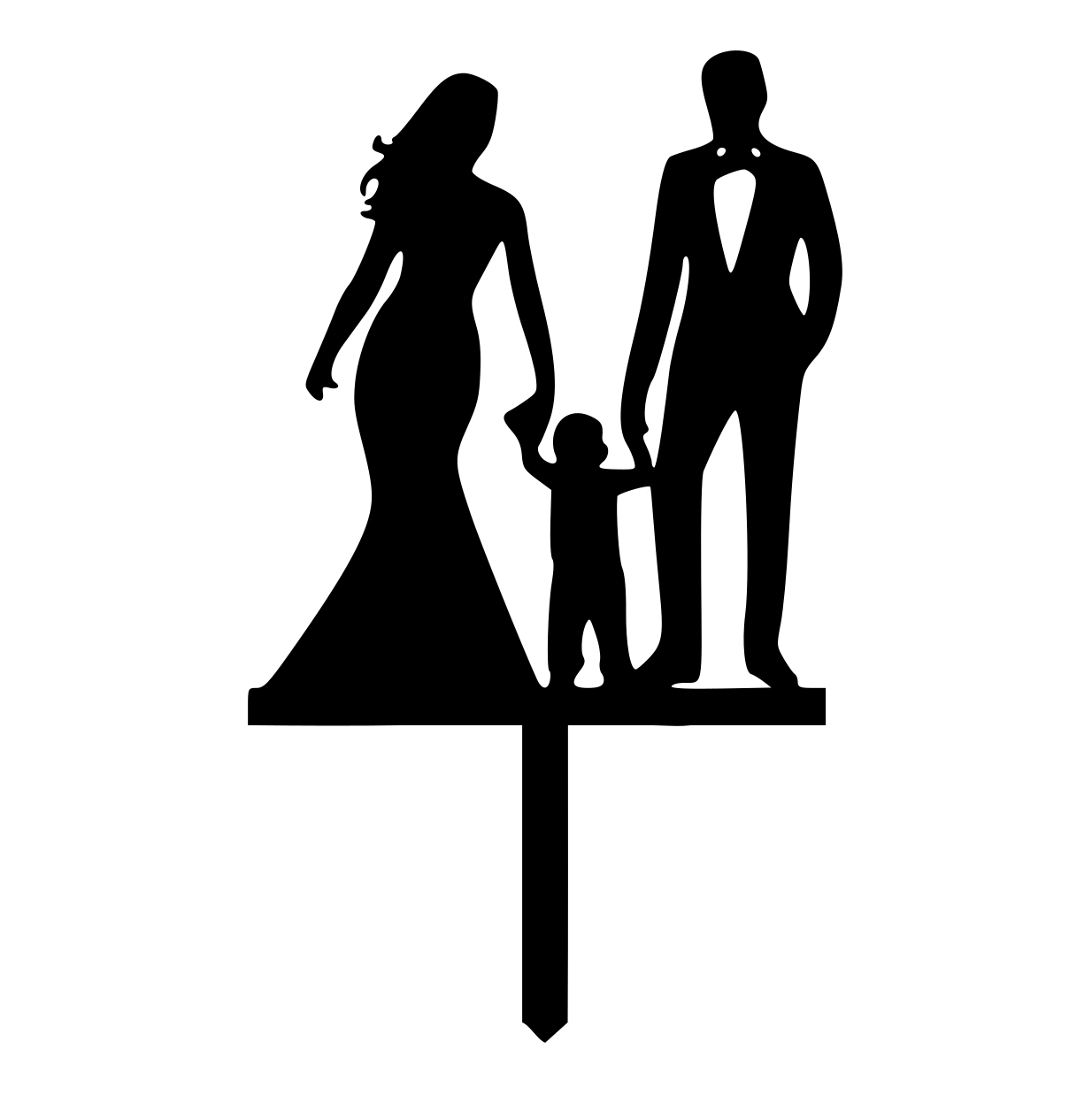 Svatební zápich do dortu - novomanželé 