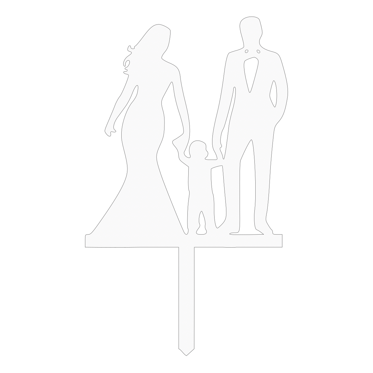 Svatební zápich do dortu - novomanželé 