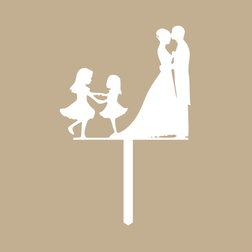 Svatební zápich do dortu - novomanželé 