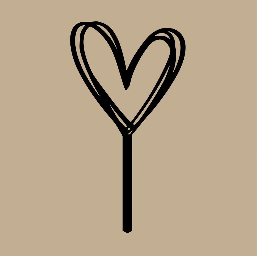 Svatební zápich do dortu - Srdce