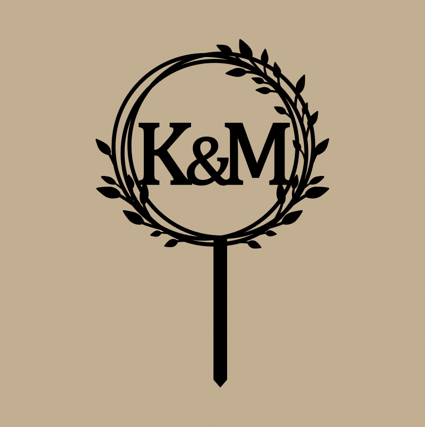 Zápich do dortu s iniciály