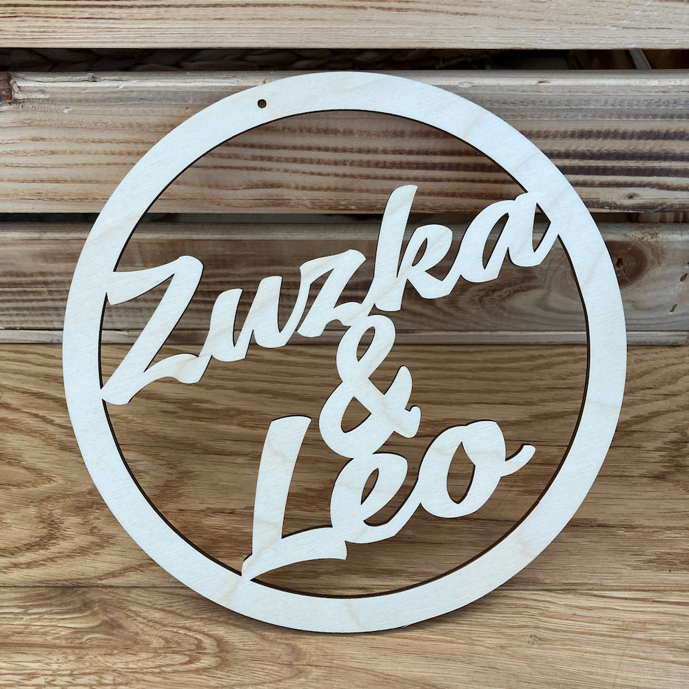 Svatební kruh se jmény