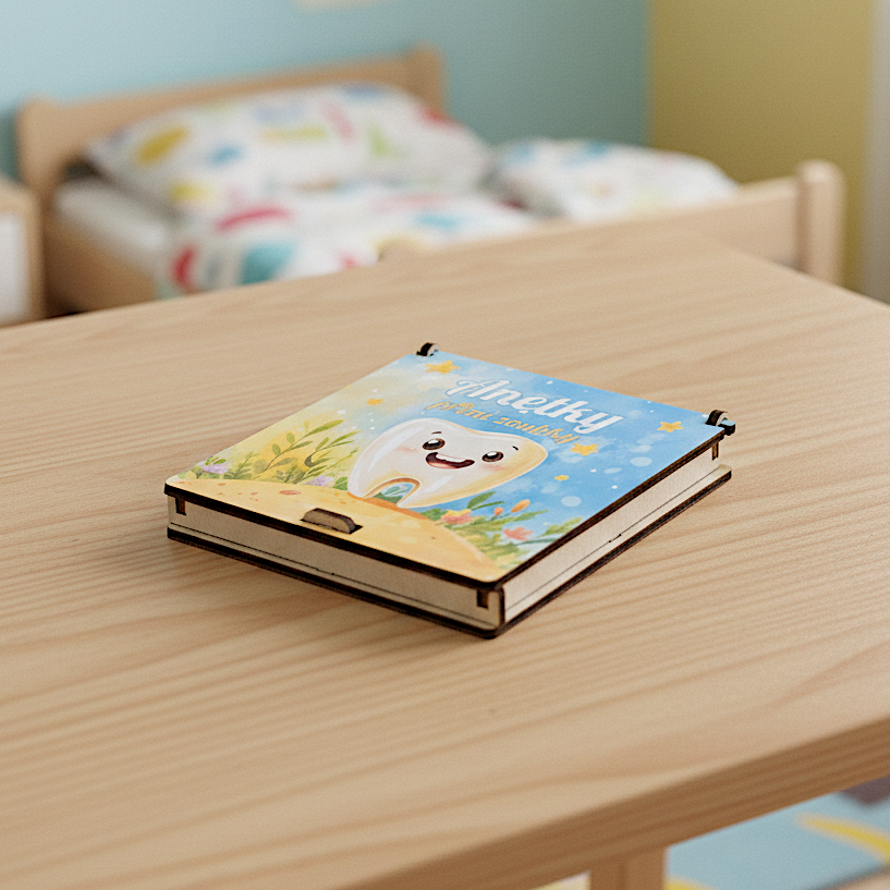 Dřevěná krabička na první zoubky