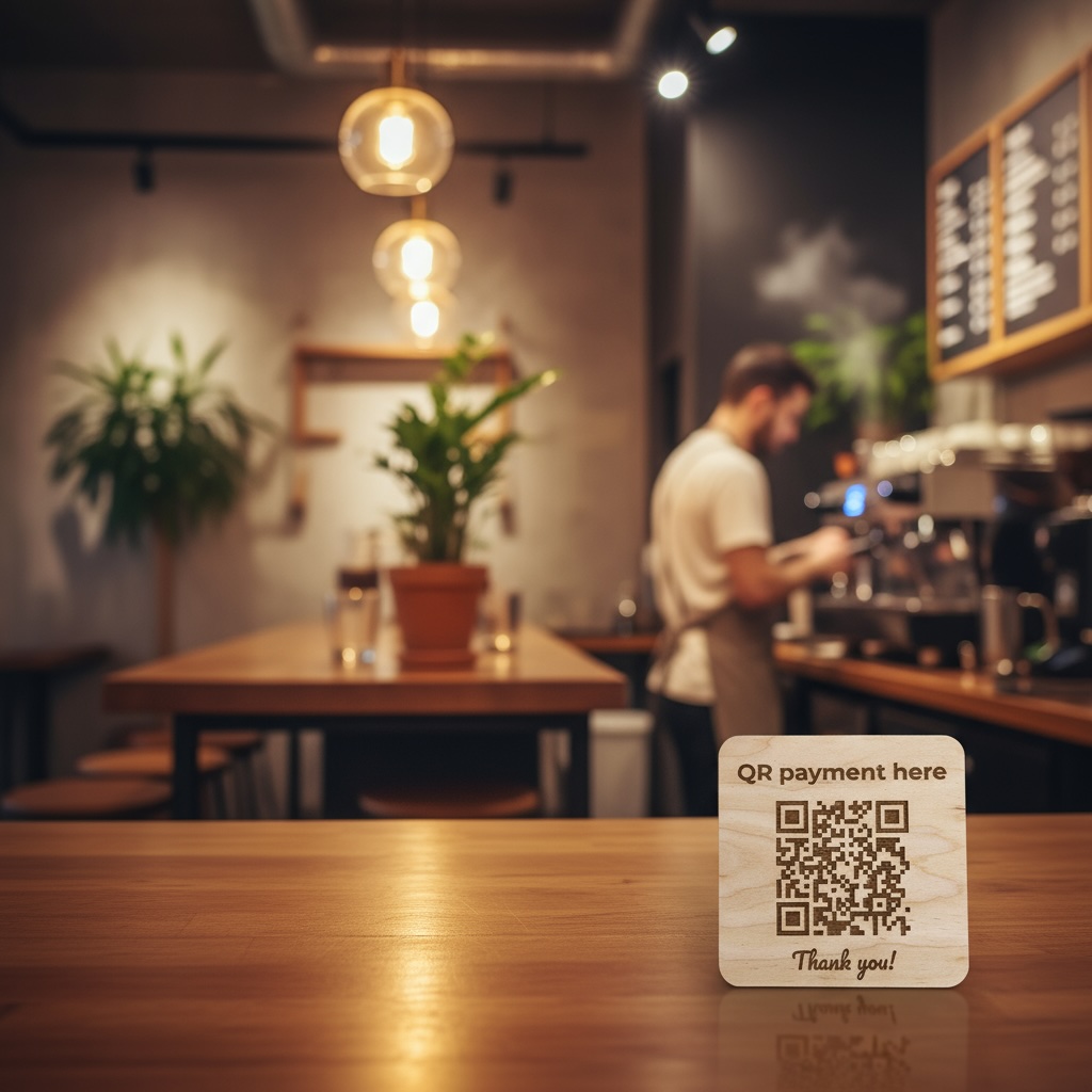 Destička s QR kódem pro okamžité platby