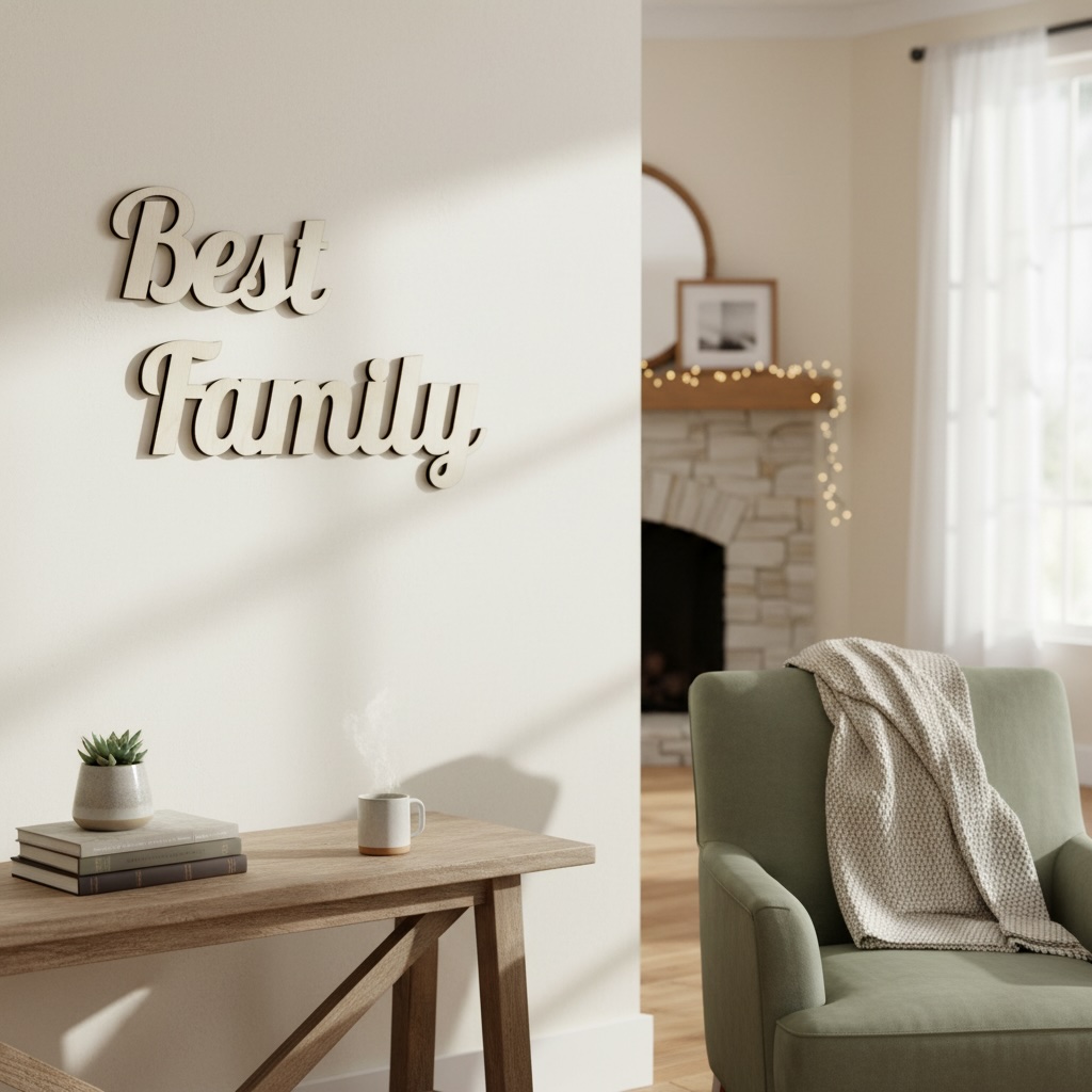 Dřevěný nápis - Best Family