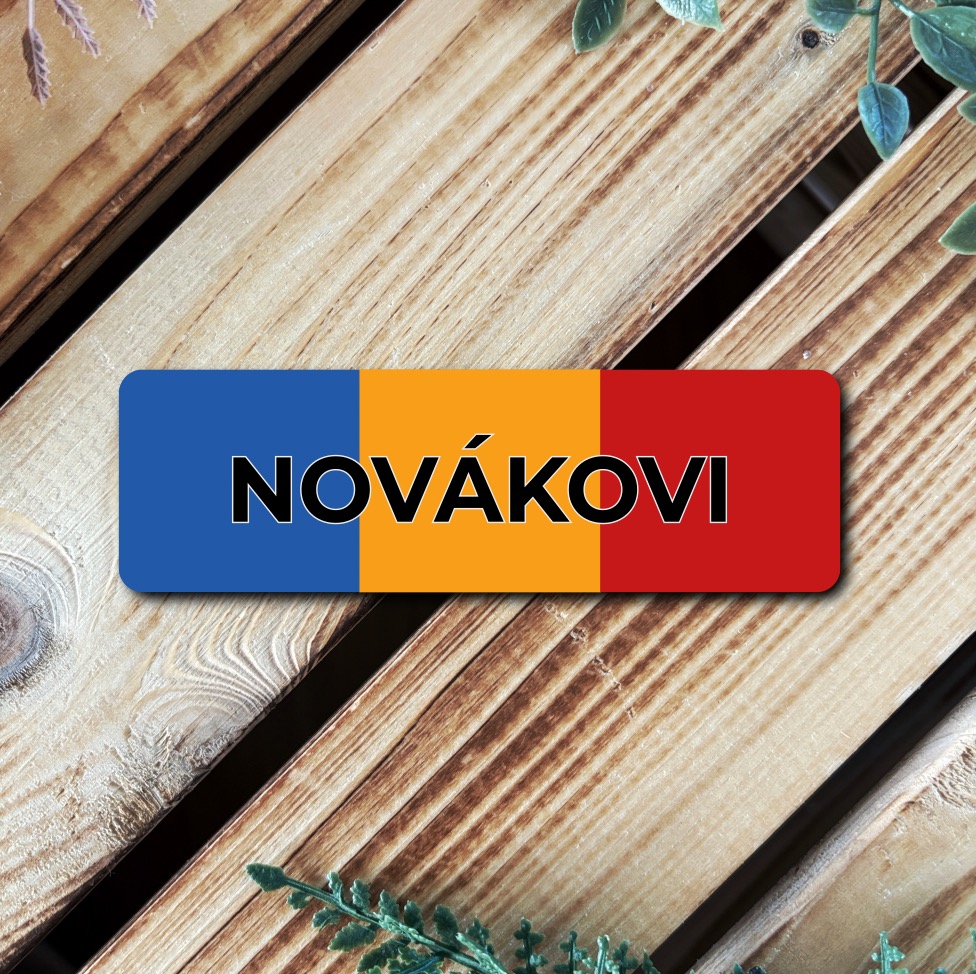 Dřevěná jmenovka na dveře pro sparťany