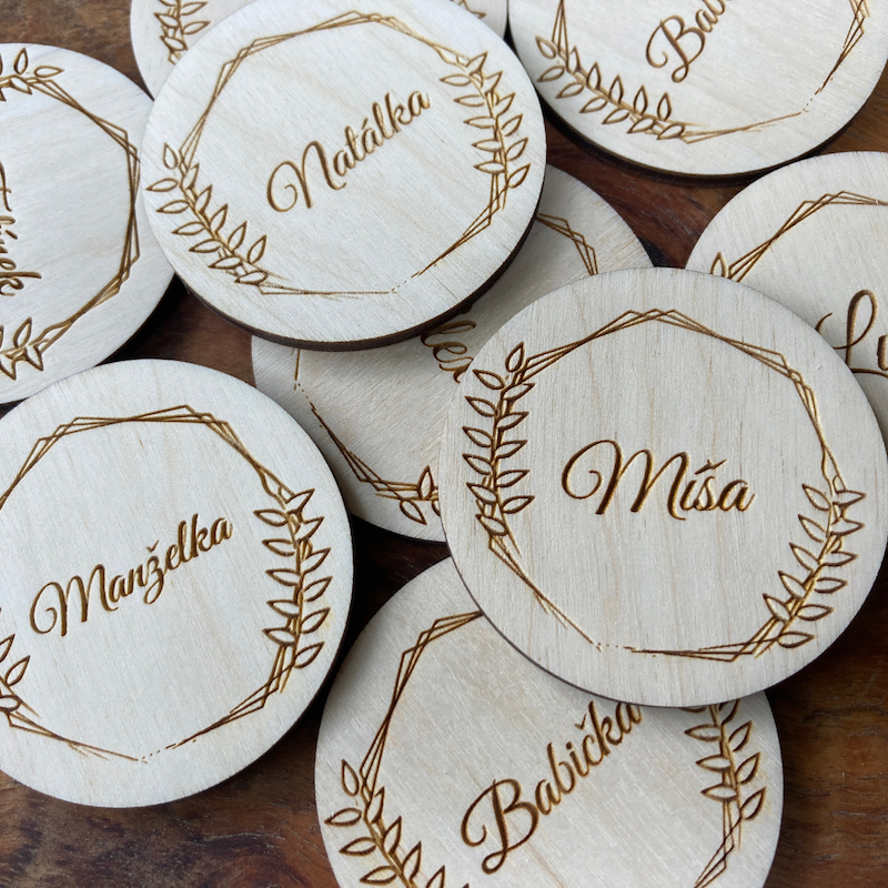 Svatební magnetky (jmenovky)