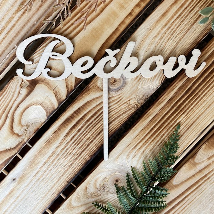 Zápich do dortu - Příjmení novomanželů