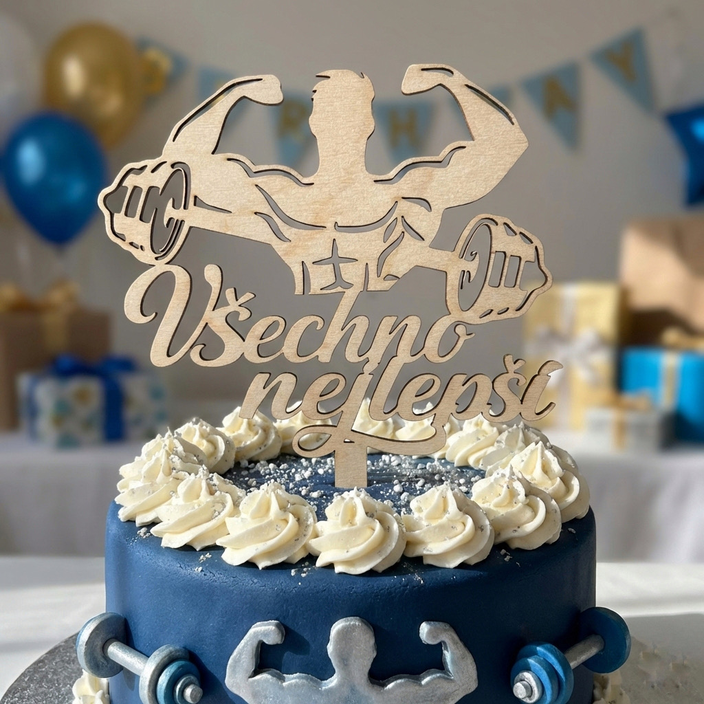 Zápich do dortu - Kulturista / Fitness