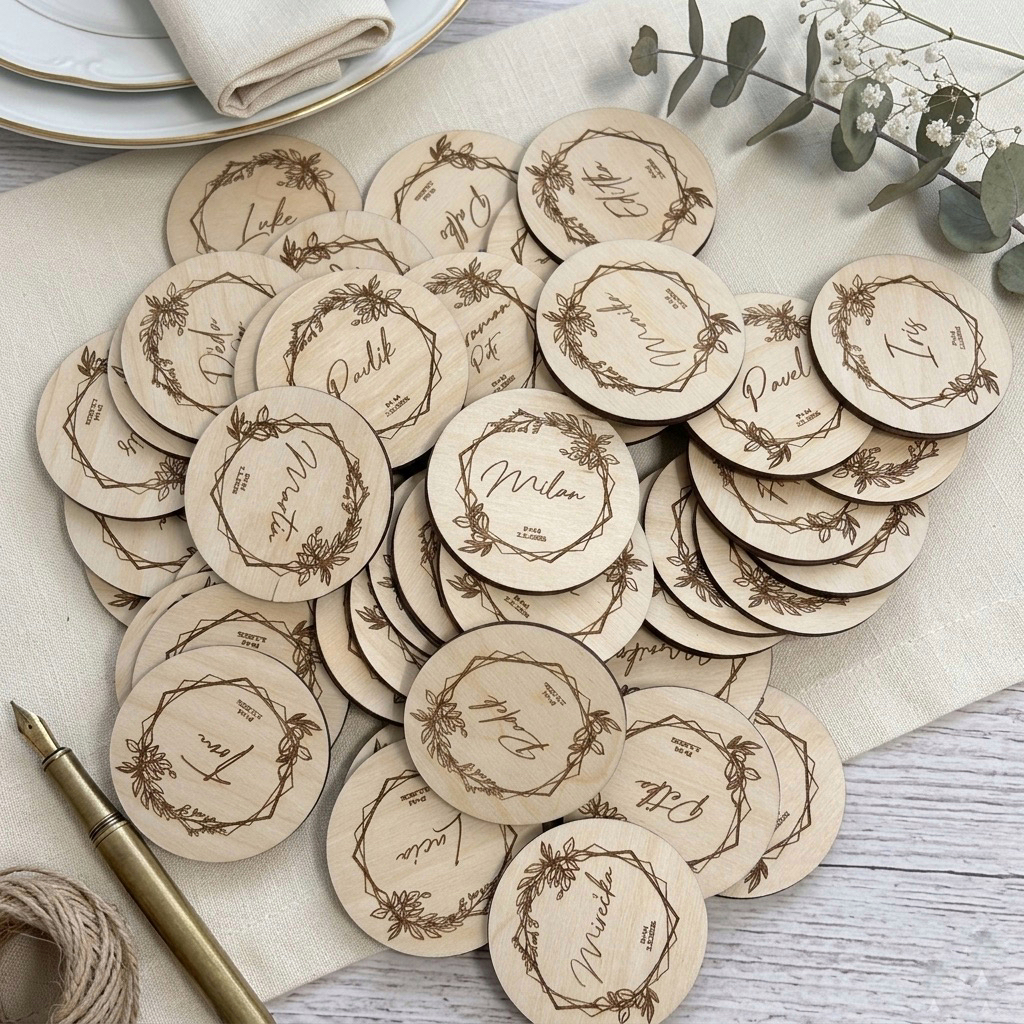 Svatební magnetky (jmenovky)