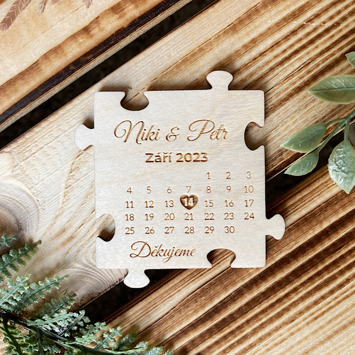 Svatební magnetky Puzzle