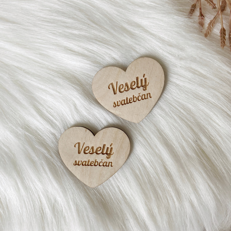 Srdíčka na vývazky - Veselý svatebčan