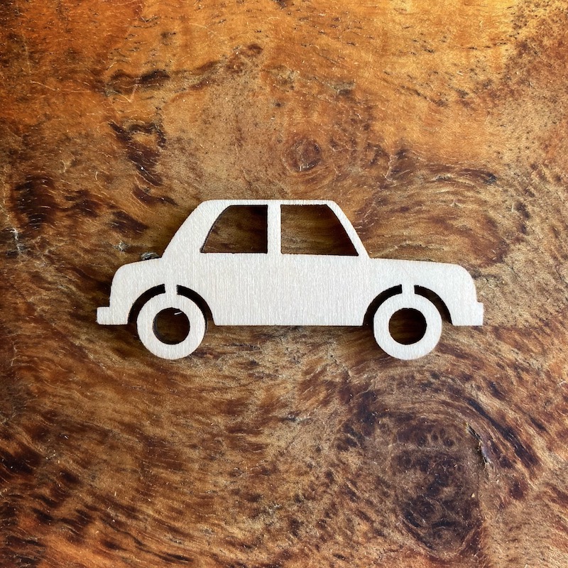 Dřevěná dekorace - retro auto