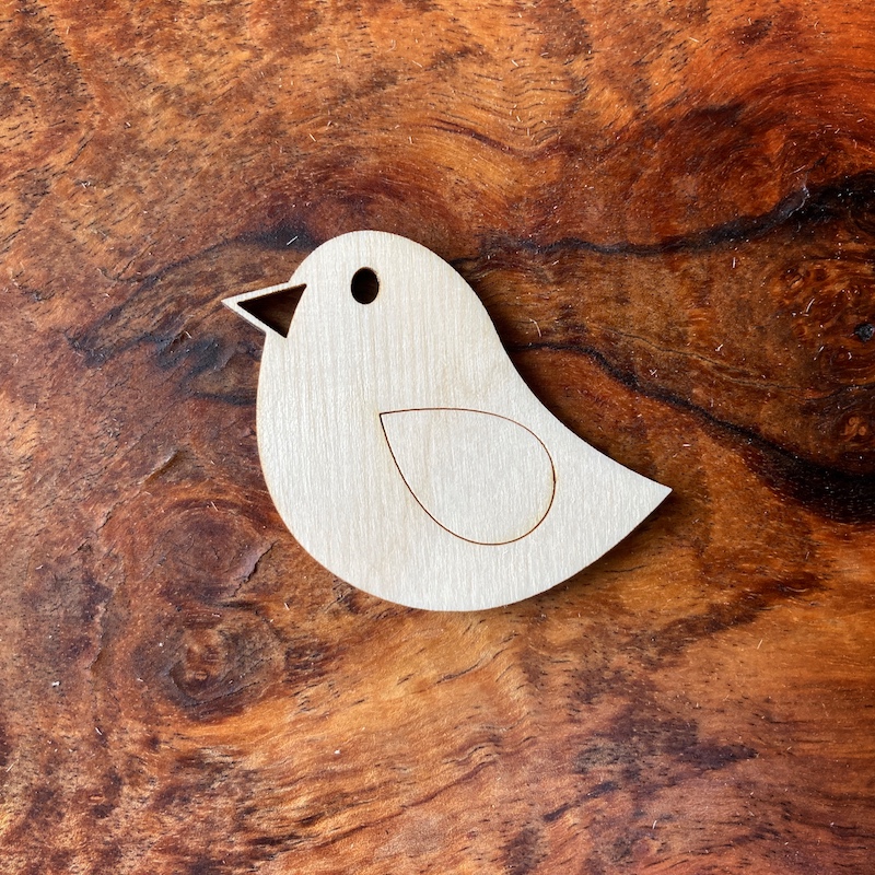 Dřevěný ptáček