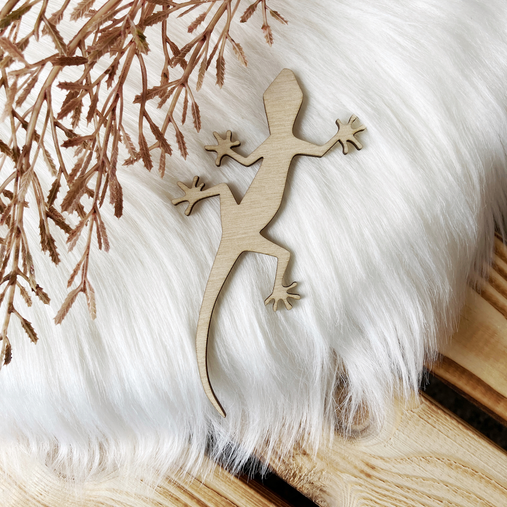 Dřevěná dekorace - ještěrka