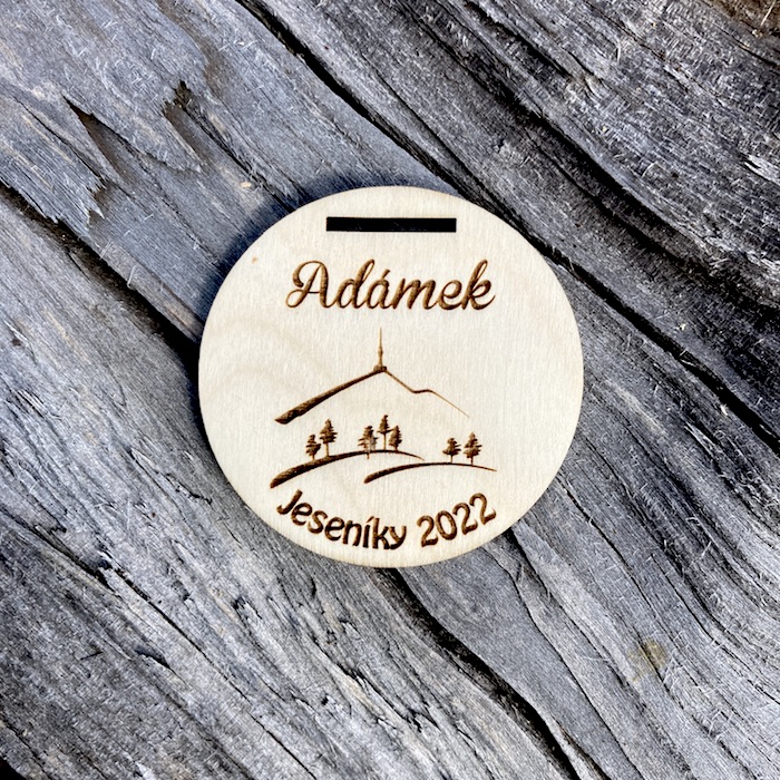 Dřevěná medaile s vlastním motivem