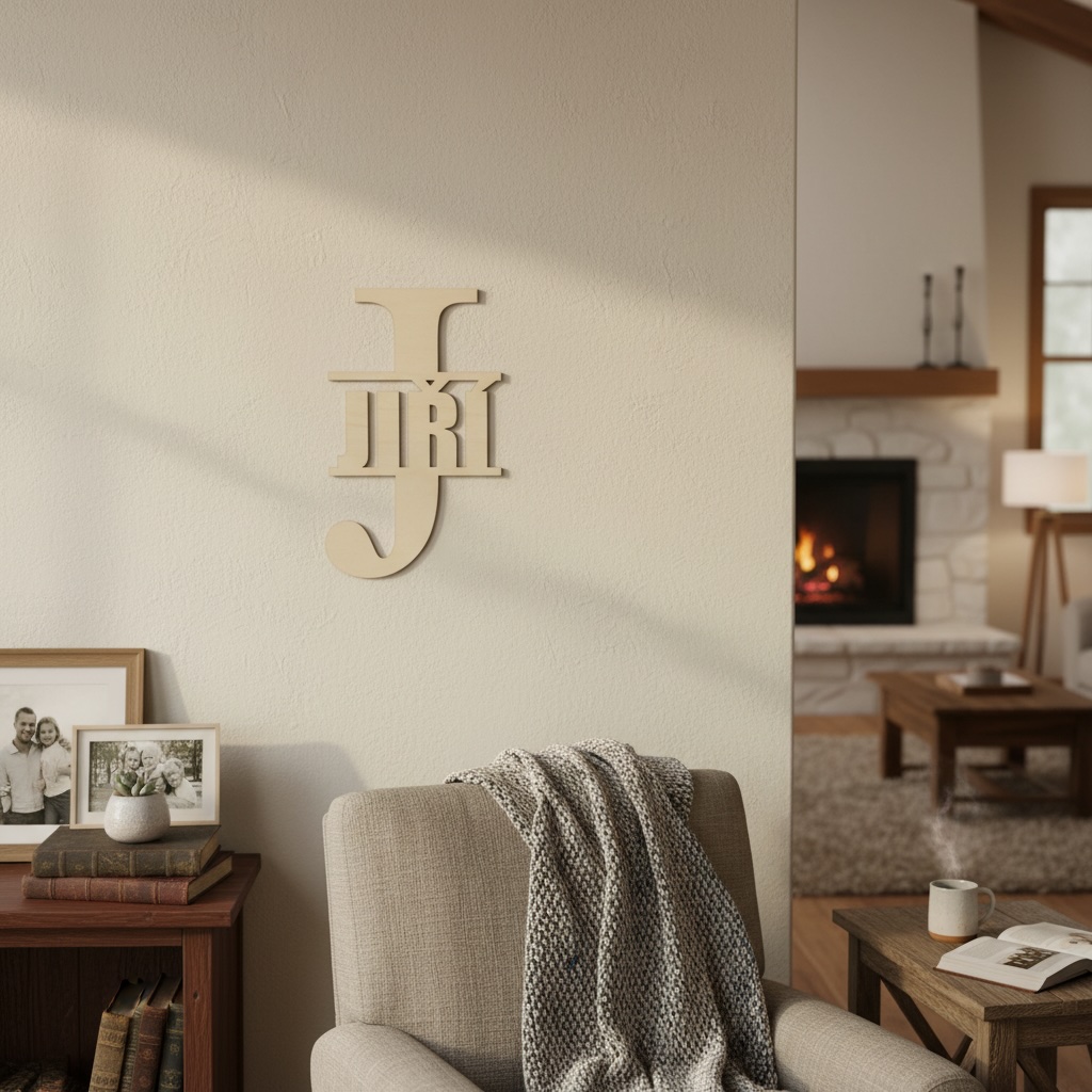 Dřevěné jméno s písmenem