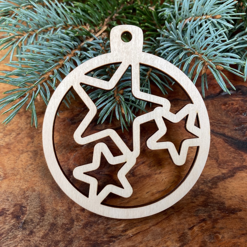 Dřevěná vánoční ozdoba - hvězdy