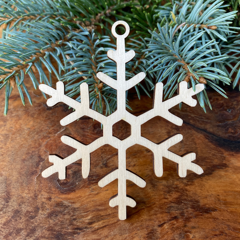 Dřevěná vánoční vločka