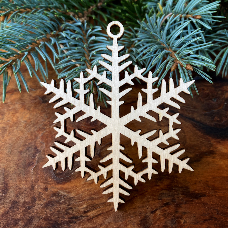 Dřevěná vánoční vločka