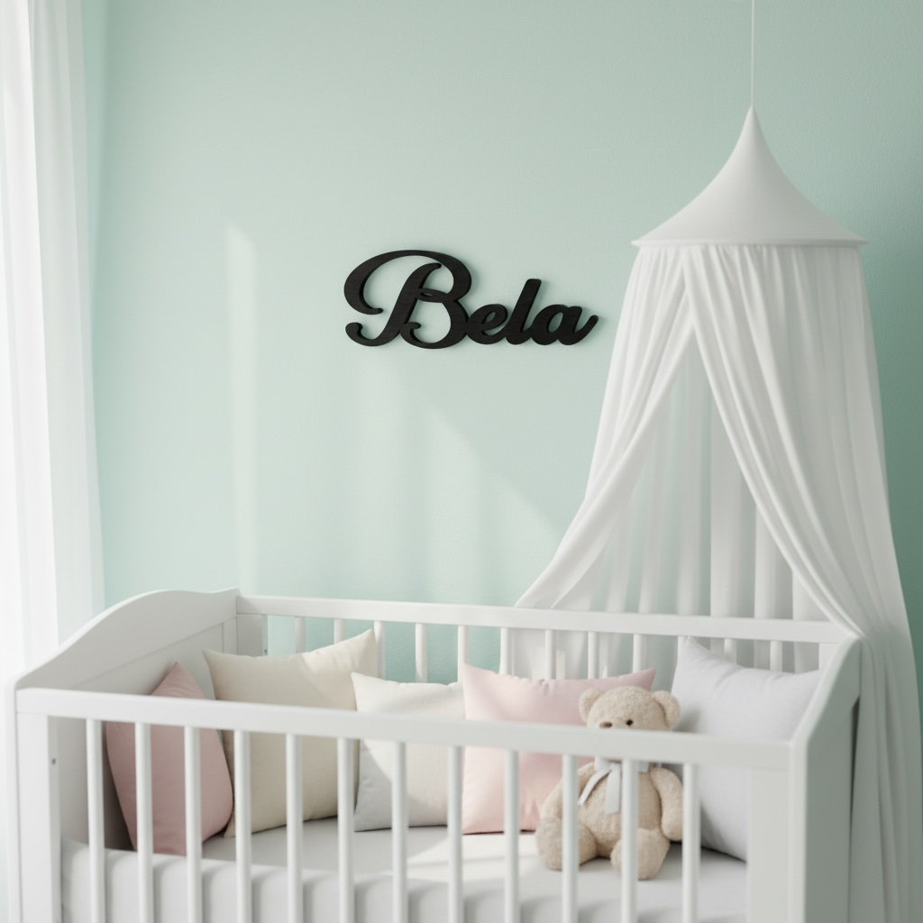 Barevné dřevěné jméno na přání