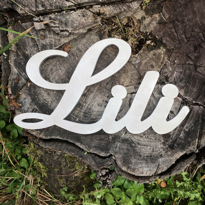 Dřevěné jméno (bílé)