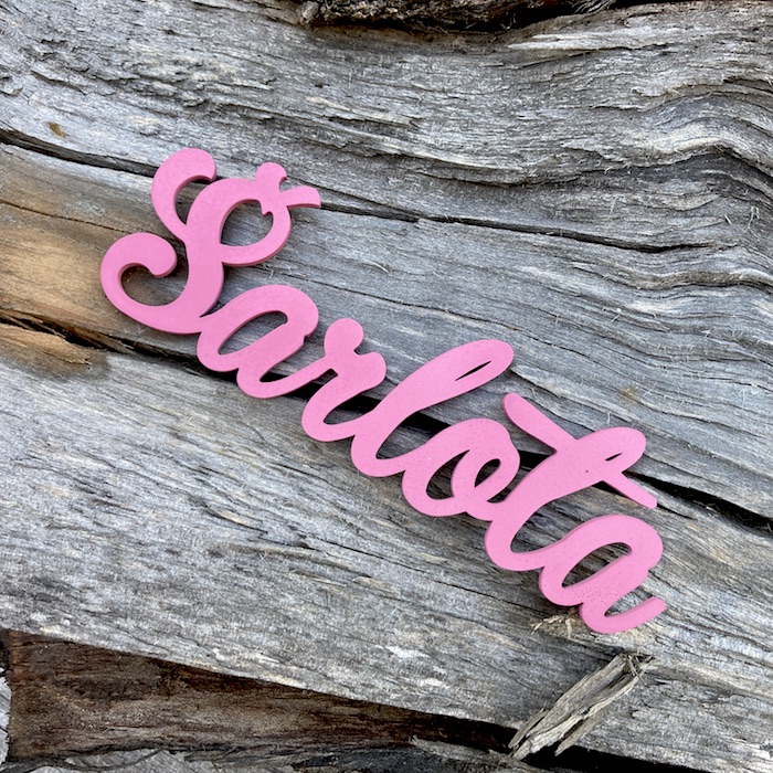 Dřevěné jméno (růžové)