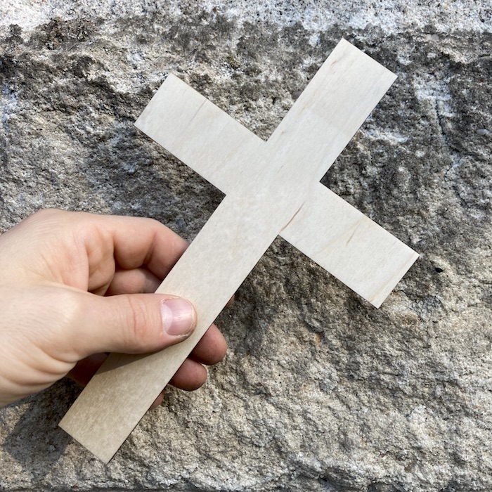 Dřevěná dekorace - Kříž