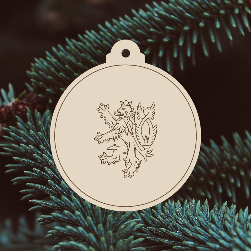 Dřevěná vánoční ozdoba - Česká republika (více variant)