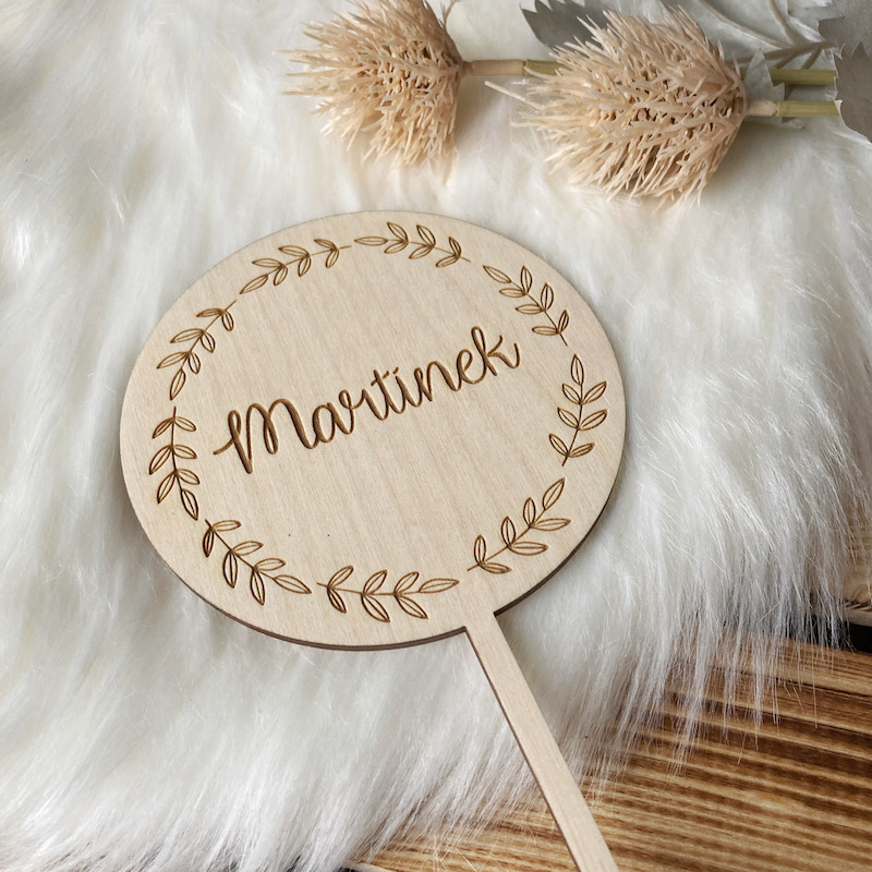 Narozeninový zápich do dortu se jménem