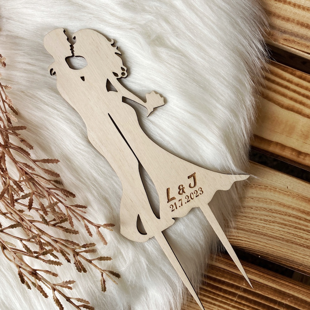 Zápich do dortu + iniciály a datum