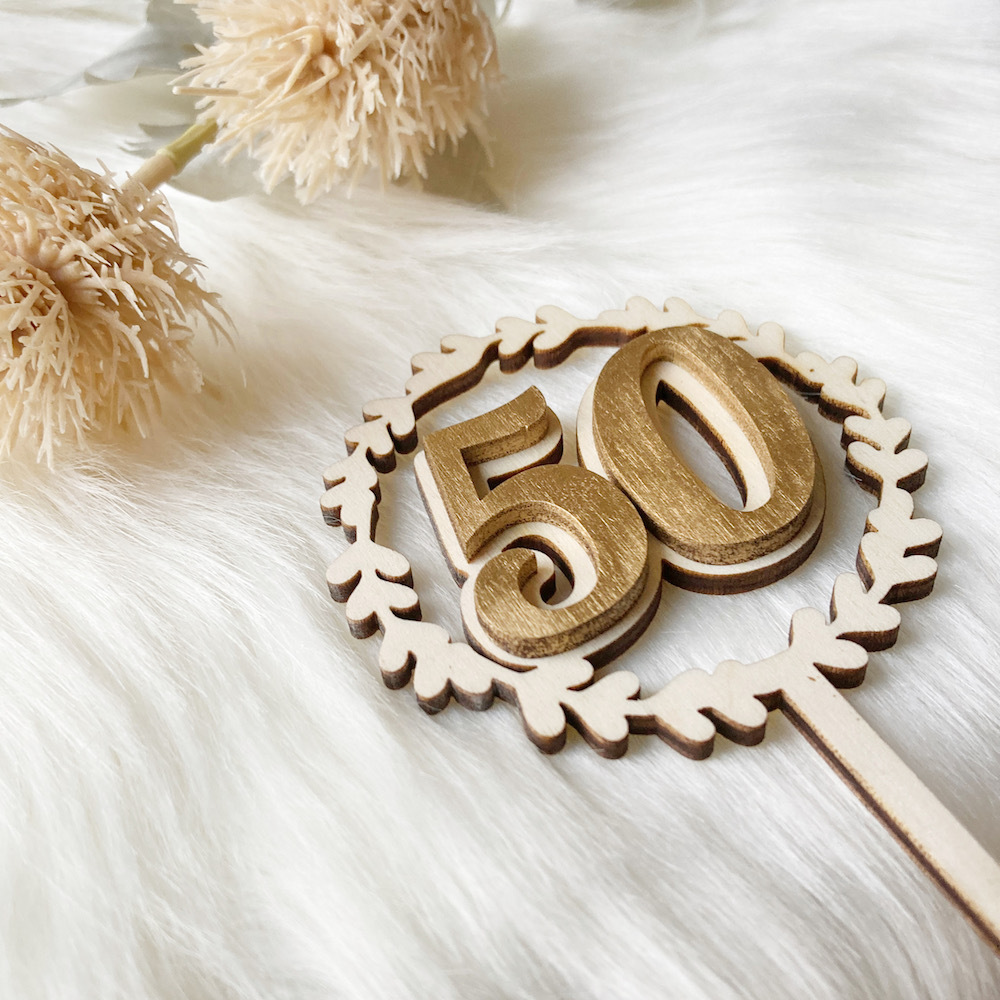 Zápich do dortu - se zlatým číslem