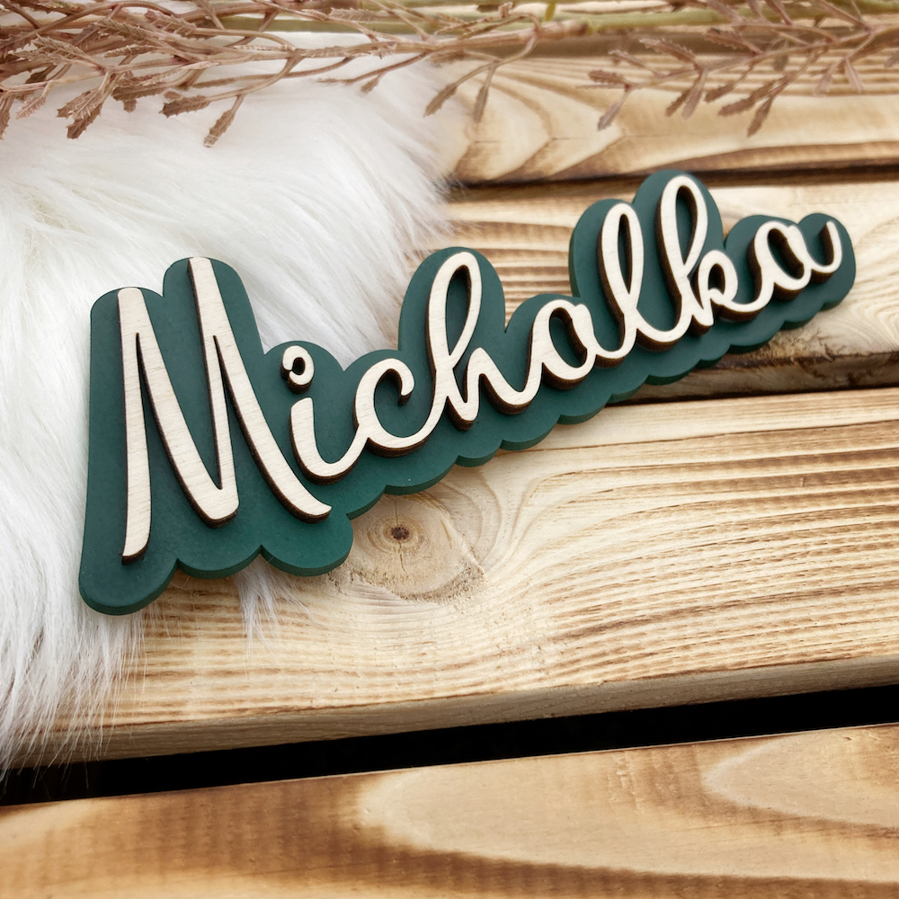 Dřevěné jméno dvouvrstvé