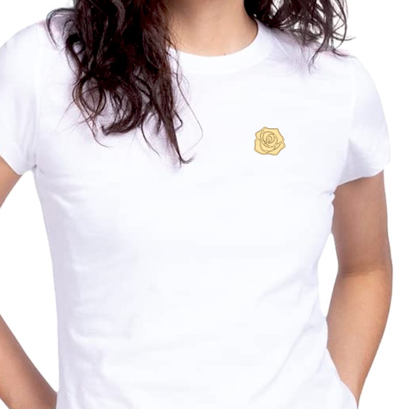 Dřevěná brož - Růže