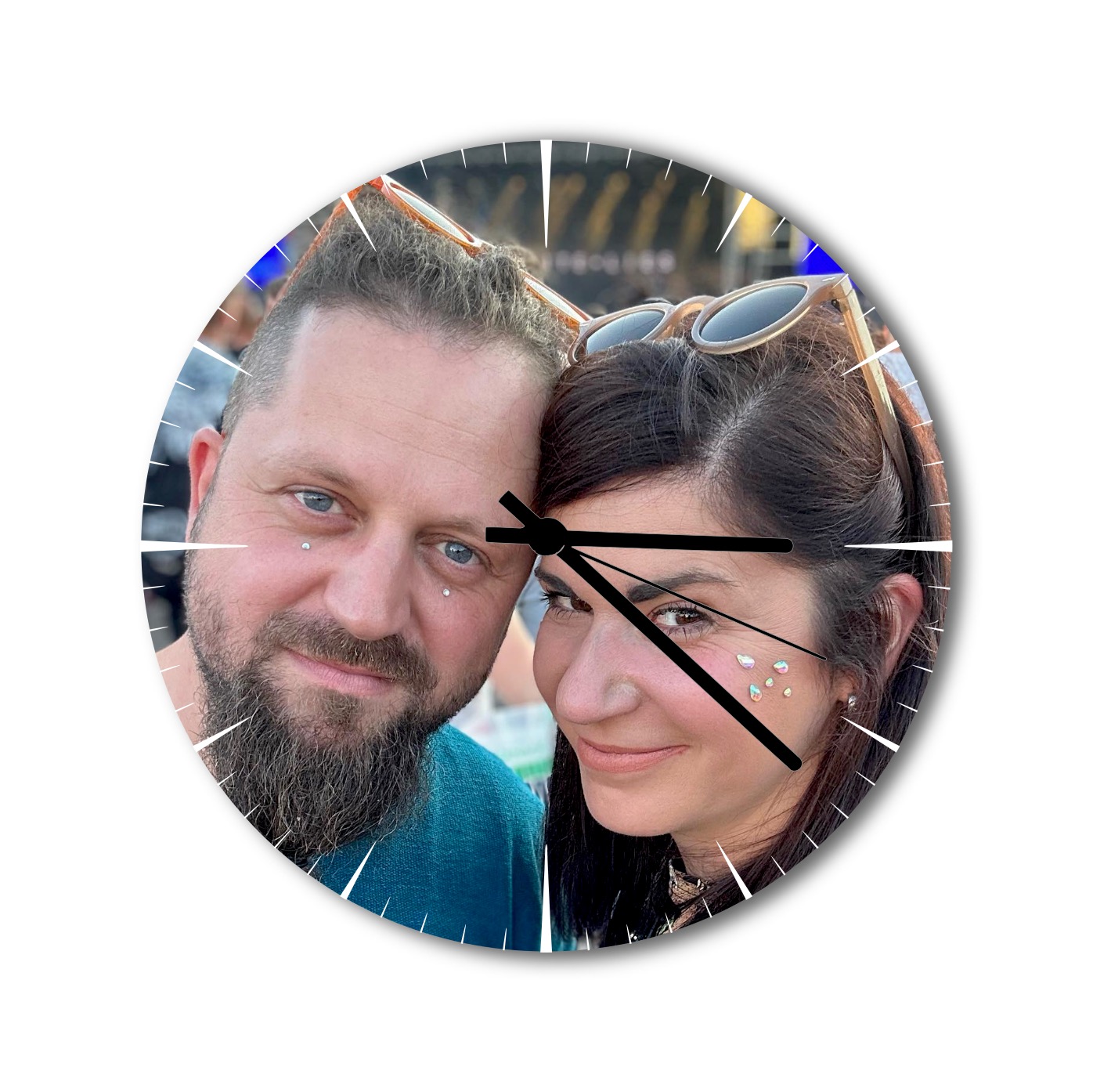 Dřevěné hodiny z vlastní fotografie