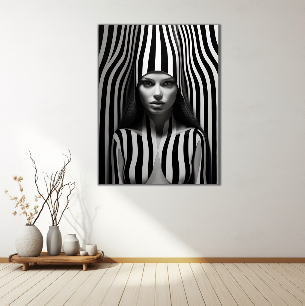 Obraz - Dívka s pruhy