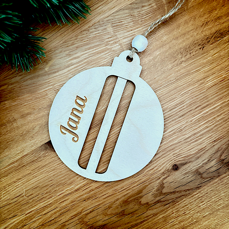 Vánoční ozdoba na peníze se jménem