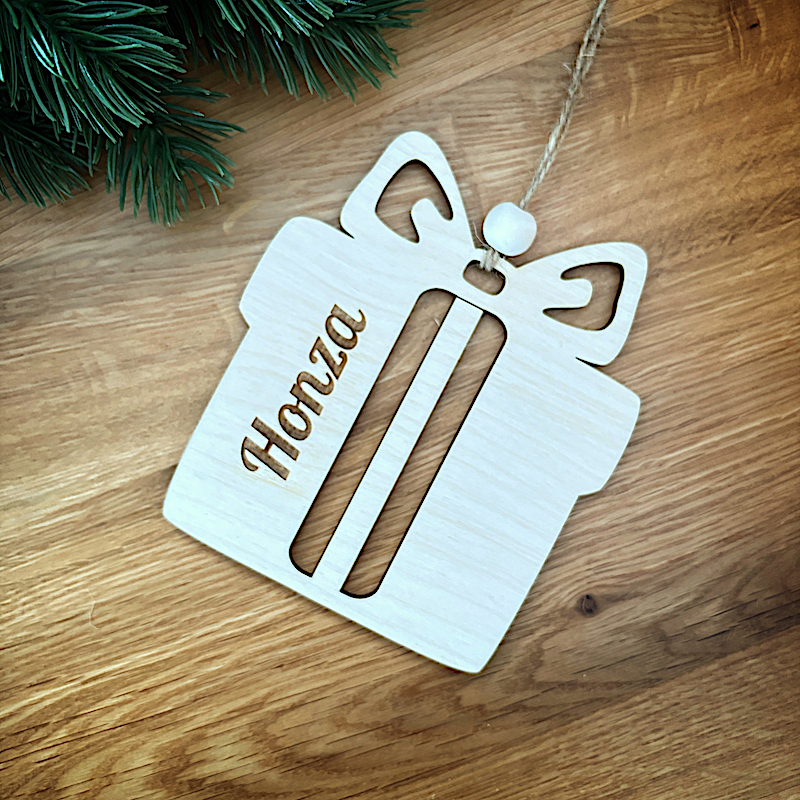 Vánoční ozdoba na peníze se jménem