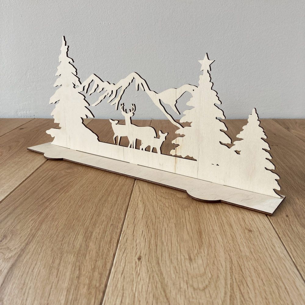 Vánoční krajina na LED svíčku