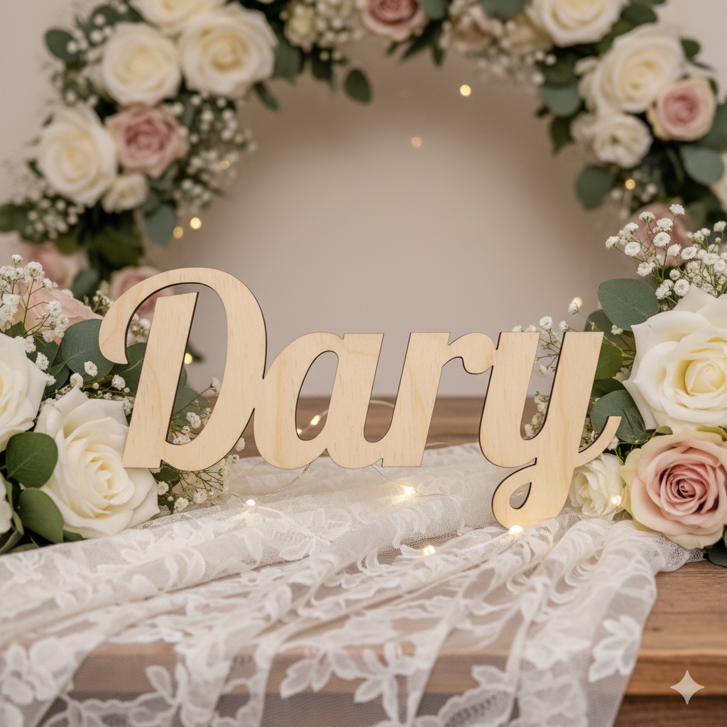 Dřevěný nápis - Dary