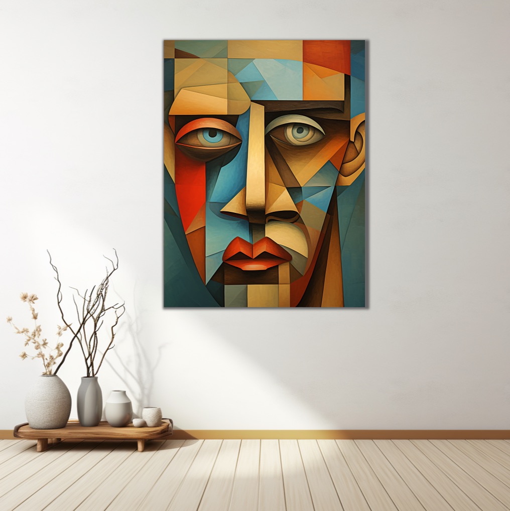 Kubistický obraz - Mužská tvář