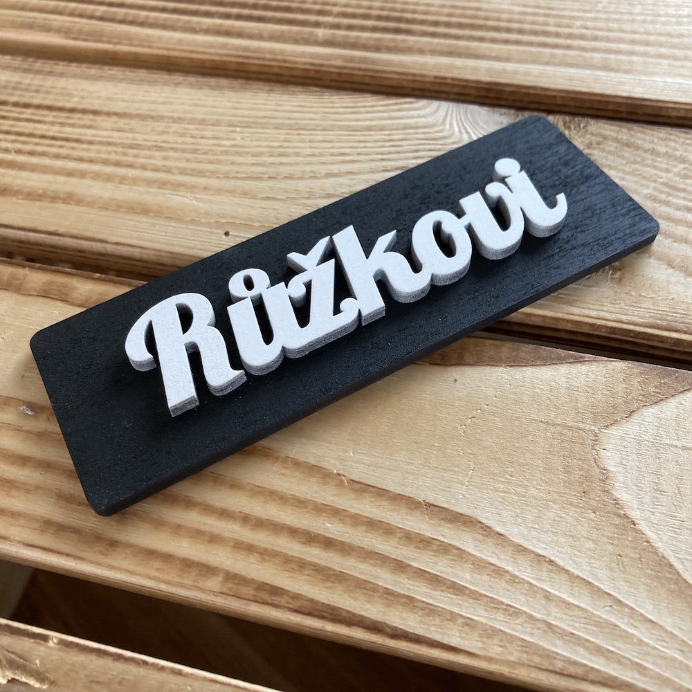 3D jmenovka na dveře