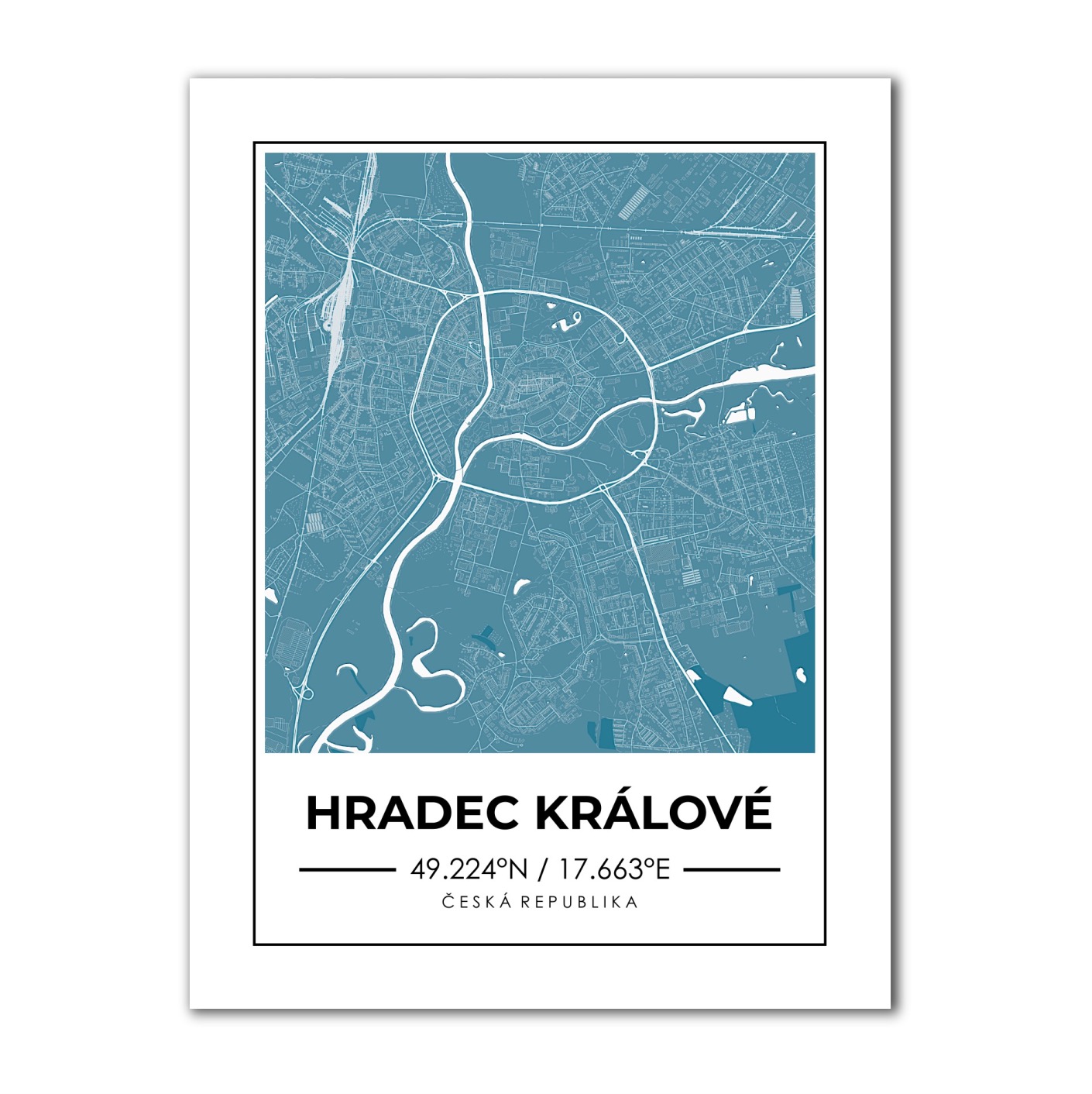 Minimalistická mapa vašeho města